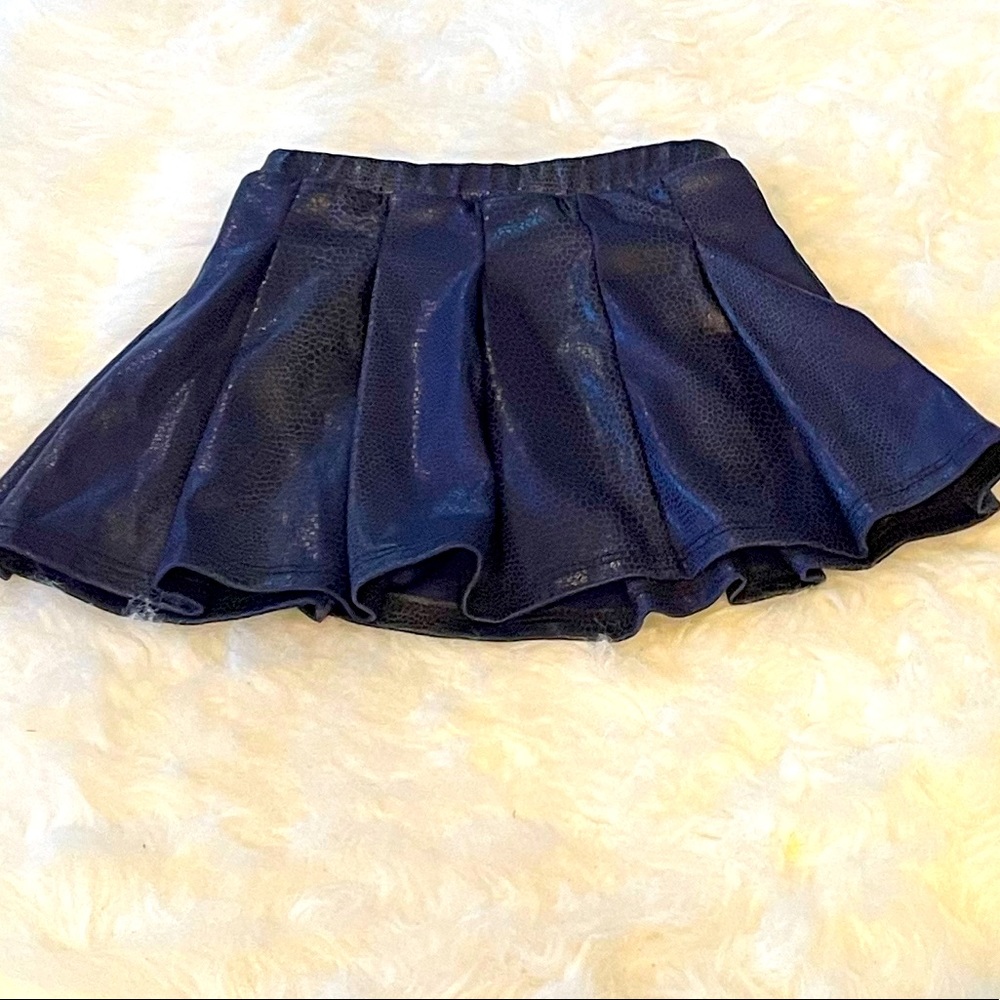Sofi pleated pleather snakeskin skirt